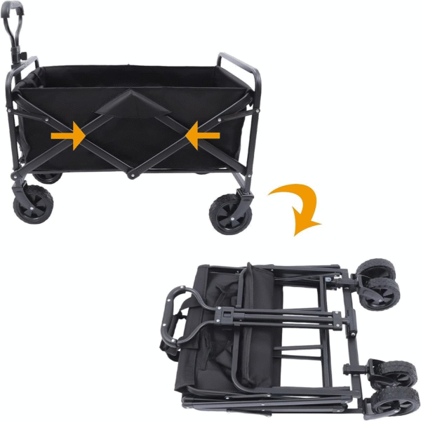 Foldable Utility Cart Multi-use Storage Trolley